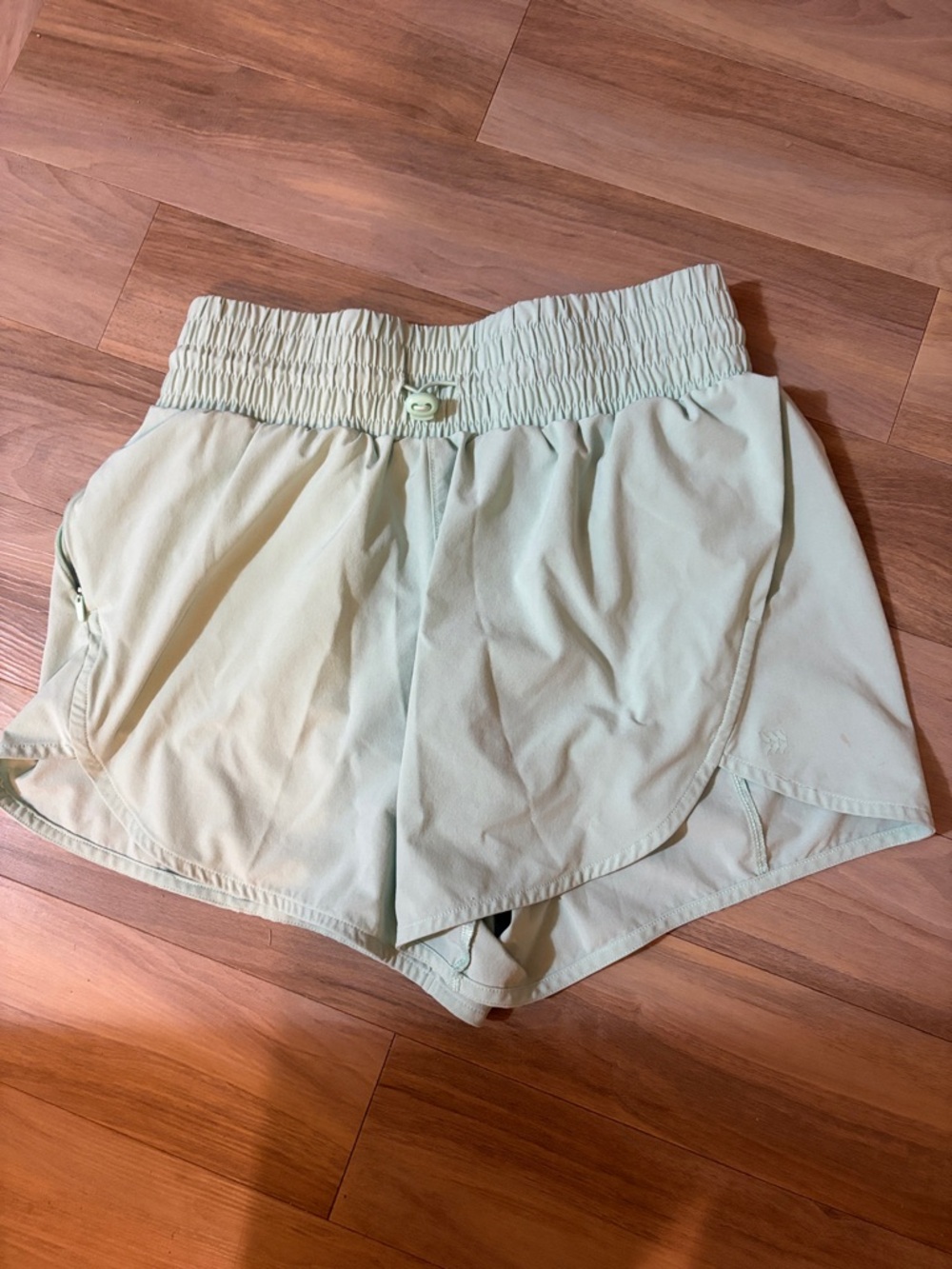 all in motion Light Mint Smocked Waist Athletic Shorts